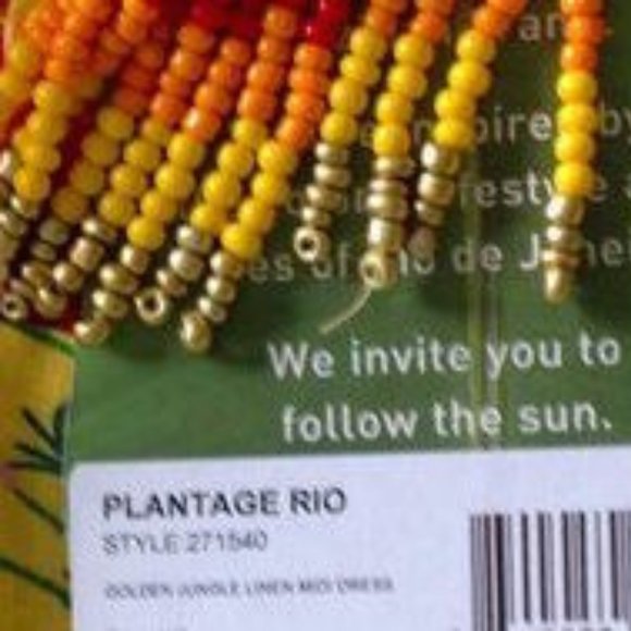 Farm Rio Golden Jungle Linen Midi Dress - Picture 8 of 16